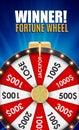 Wheel of Fortune, Lucky Icon with Place for Text. Vector Illustration