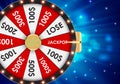 Wheel of Fortune, Lucky Icon with Place for Text. Vector Illustration