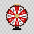 Wheel of Fortune, Lucky Icon on Transparent Background. Vector Illustration Royalty Free Stock Photo