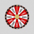 Wheel of Fortune, Lucky Icon on Transparent Background. Vector Illustration