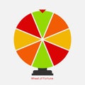 Wheel of Fortune, Lucky Icon. Vector Illustration