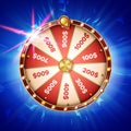 Fortune Wheel Poster Vector. Spinning Lucky Roulette. Prize Concept Background. Casino Club Illustration