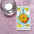 Wheel of Fortune Tarot Card Growth Abundance Good omen Royalty Free Stock Photo