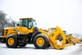 Wheel front end log loader Royalty Free Stock Photo