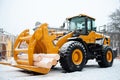 Wheel front end log loader Royalty Free Stock Photo