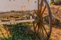 Wheel on horse drawn carriage