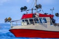 Wheel house of mackerel hook line fishing vessel