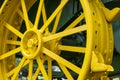Wheel John Deere model D tractor metal spokes vintage Royalty Free Stock Photo