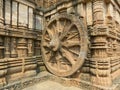 A wheel of Konark Sun Temple, Odisha, India Royalty Free Stock Photo