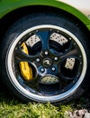 The wheel of a Lamborghini Murcielago