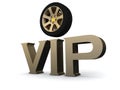 Wheel and letters vip Royalty Free Stock Photo