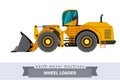 Wheel loader for earthwork operations