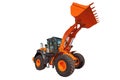 Wheel loader excavator construction machinery equipment isolated