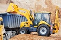 Wheel loader excavator and tipper dumper