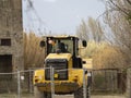 wheel loader excavator at work Royalty Free Stock Photo