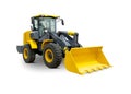 A Brand New Yellow Wheel Loader Isolated on a White Background Royalty Free Stock Photo