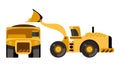 Wheel loader load dump truck