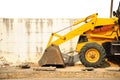 Wheel loader machine on the road Royalty Free Stock Photo