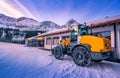 Wheel loader winter adapted Royalty Free Stock Photo