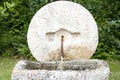 Wheel of marble fountain