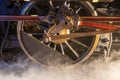 Wheel and mechanic of a train. Royalty Free Stock Photo