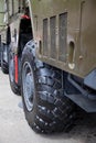 Wheel of a military truck Royalty Free Stock Photo