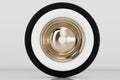 Wheel Nickel plated retro. 3D render Royalty Free Stock Photo