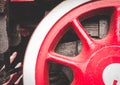 Wheel of old retro vintage steam train Royalty Free Stock Photo