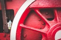 Wheel of old retro vintage steam train Royalty Free Stock Photo