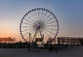 Wheel review evening in Paris. tourism and travel in France Royalty Free Stock Photo