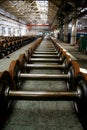 Wheel shafts of trains Royalty Free Stock Photo