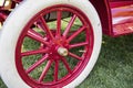 Wheel spoke vintage car white tire Royalty Free Stock Photo