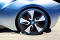 Wheel from a sports car close-up