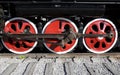 Wheel of Steam train Royalty Free Stock Photo