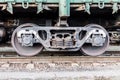 Wheel of steam train. Wheels trains. Royalty Free Stock Photo