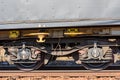 Wheel suspension on a Swedish railway carriage