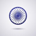 The wheel symbol on the India flag is Dharmachakra Ashoka Chakra Wheel of Law ancient Indian solar sign