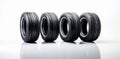 wheel tire automobile speed object tyre rubber auto isolated car background. Generative AI.