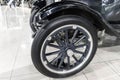 Wheel or TIre of Old Classic American Car from early 1900s Royalty Free Stock Photo