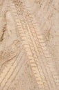 Wheel track on dirt soil texture Royalty Free Stock Photo