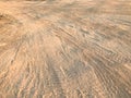 Wheel tracks dirt on country road Royalty Free Stock Photo