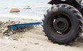 Wheel tractor cleaning