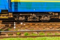 Wheel-train of a train car Royalty Free Stock Photo