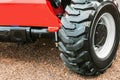 Wheel tread of the tractor or excavator Royalty Free Stock Photo