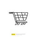 wheel trolly doodle icon sign symbol style vector illustration