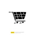wheel trolly doodle icon sign symbol style vector illustration