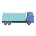 Wheel truck icon cartoon vector. Tipper dumper