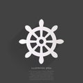 Wheel web icon vector illustration. Royalty Free Stock Photo