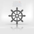 Wheel web icon vector illustration. Royalty Free Stock Photo