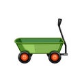 wheel wheelbarrow cartoon vector illustration